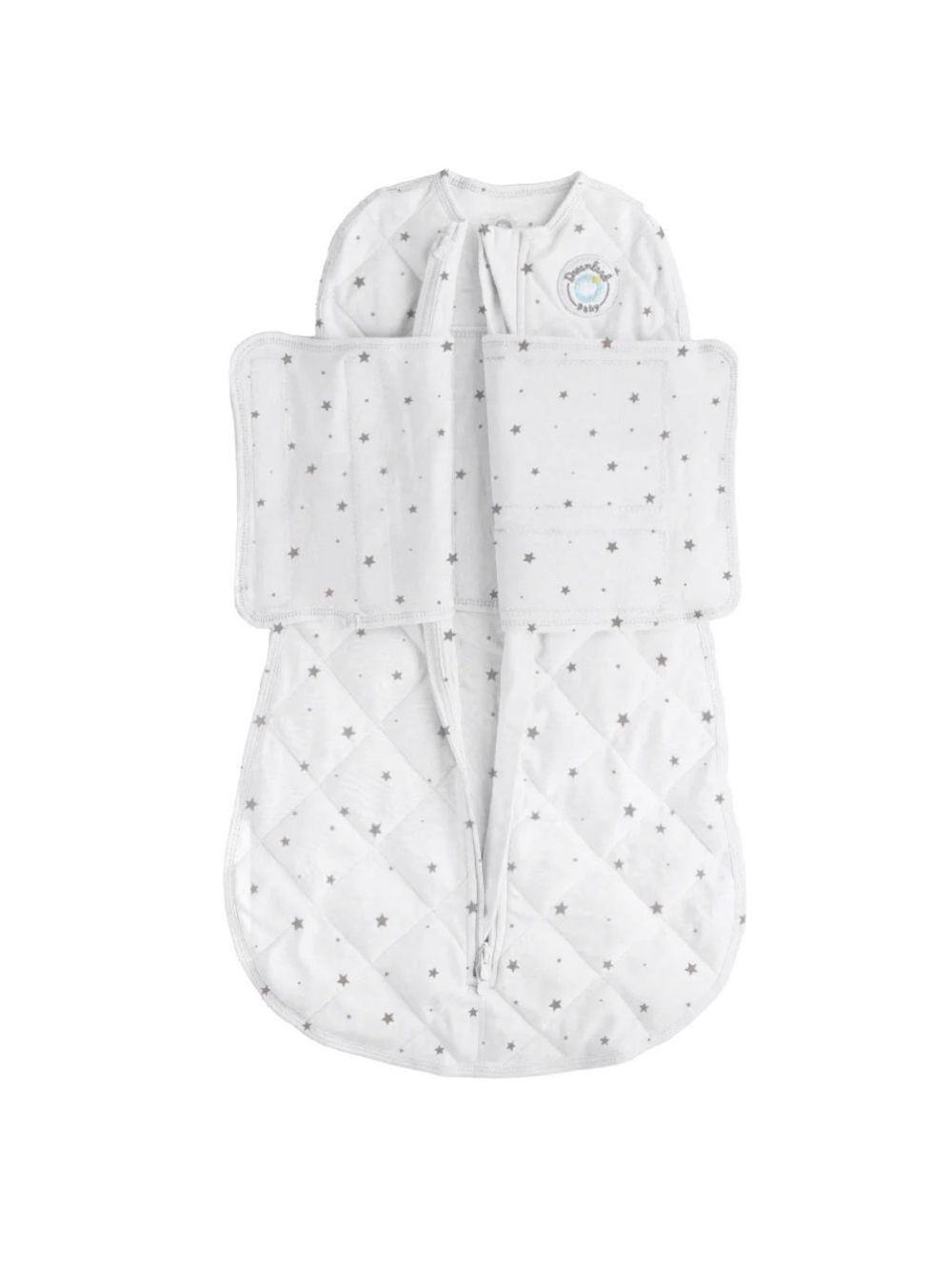 White Star Print Baby Sleep Sack Swaddle with Adjustable Wrap
